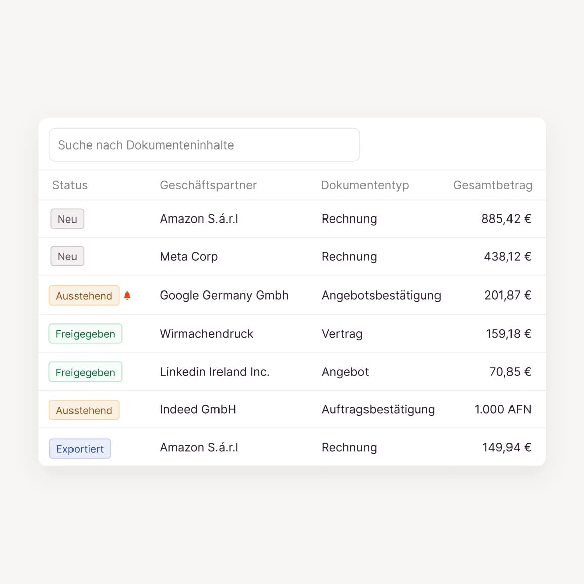 Rechnungen automatisch importieren